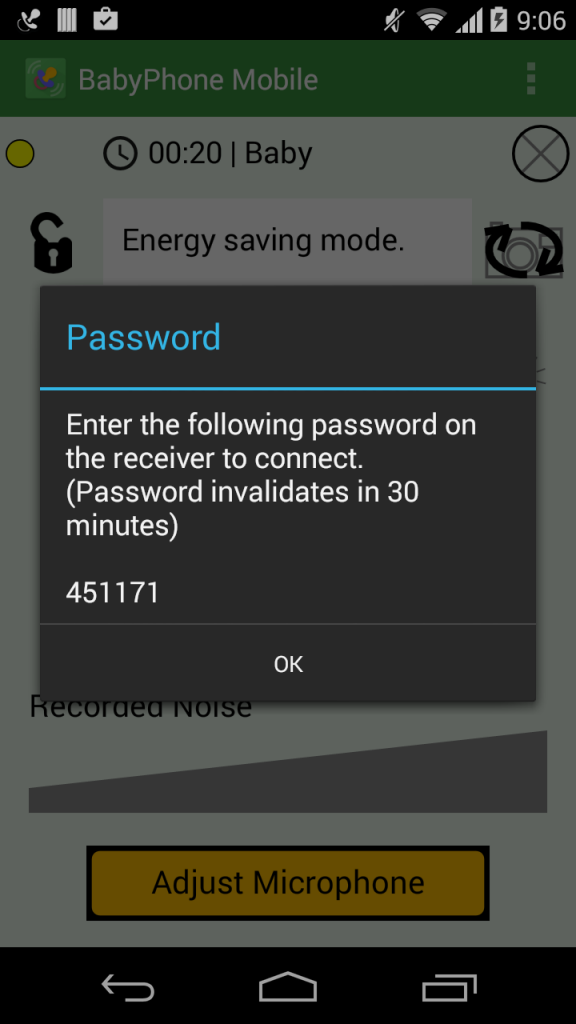 Password Screen for Baby Phone Android app